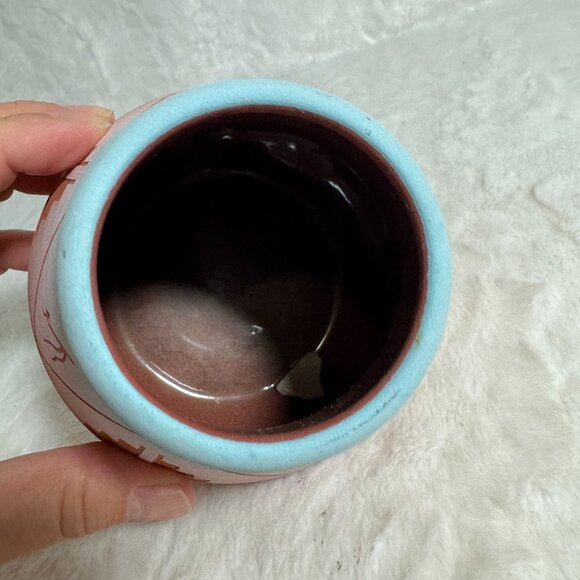 Native American Sioux Etched Pottery Vase signed S. Thunder  7/Sioux - Picture 5 of 7